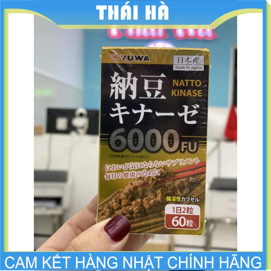 VIÊN NATTO KINASE 6000FU 60 VIÊN NHẬT BẢN PHÒNG ĐỘT QUỴ TAI BIẾN ĐIỀU HOÀ HUYẾT ÁP HỘP 1 THÁNG
