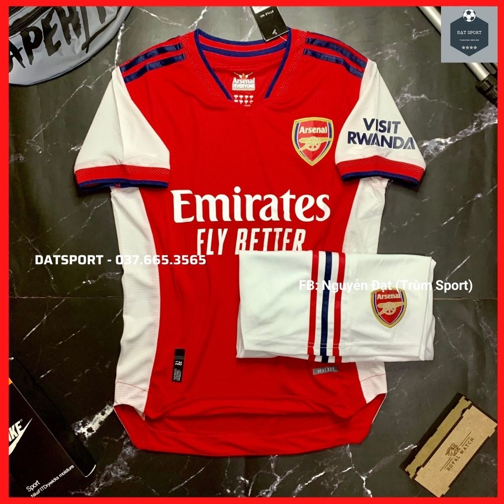 ﺴ Áo Đấu ARSENAL 2021/22 ⚡Freeship⚡ Bộ Quần Áo Bóng Đá Arsenal Mùa 2021/22 Hàng Gai Thái Cao Cấp - Cam kết 100 Y Hình