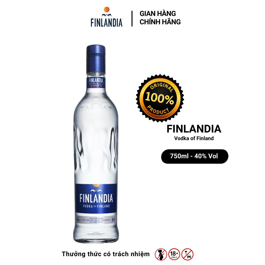 Rượu vodka finlandia nồng độ alc 40% 750ml