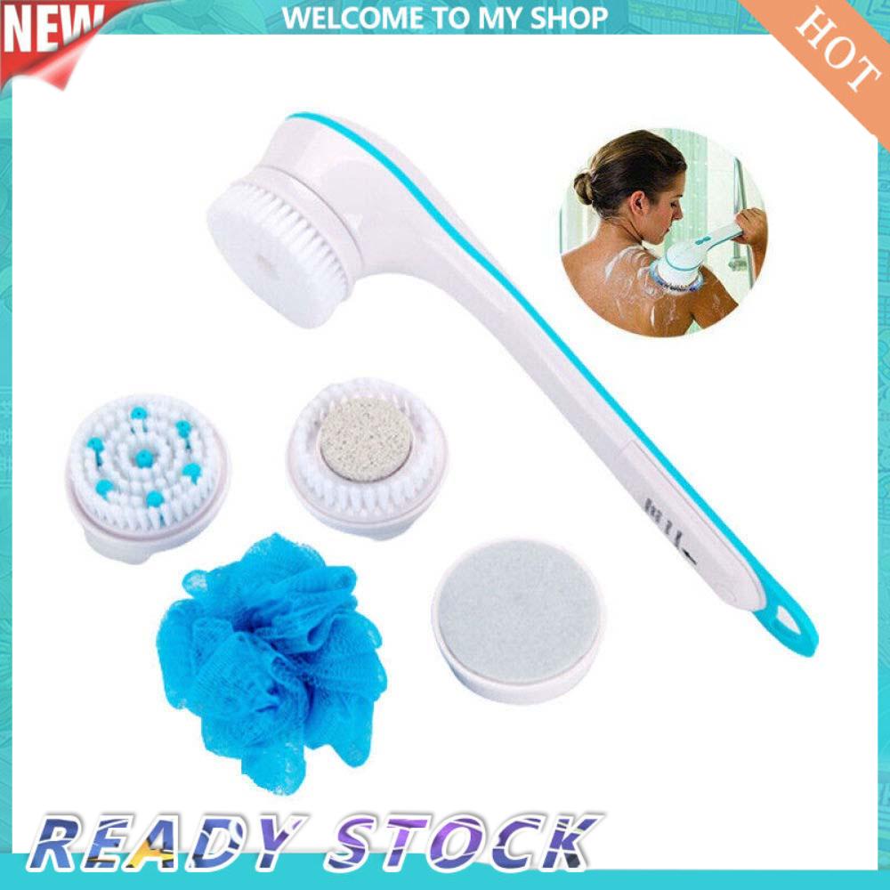 5 in 1 Electric Massage Scrubber Cleaning Bath Body Shower Spinning Spa Brush
