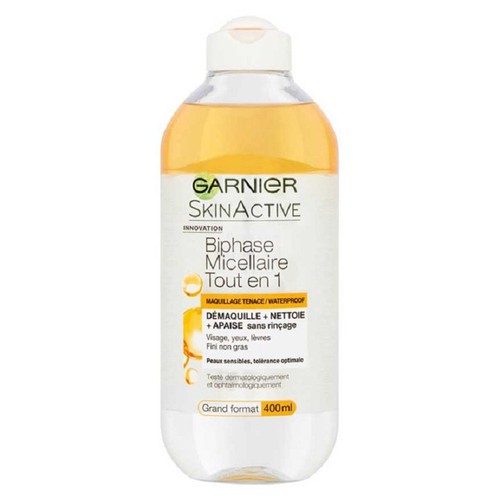 Tẩy Trang Garnier Skinactive Biphase Micellaire Tout en 1 dầu vàng