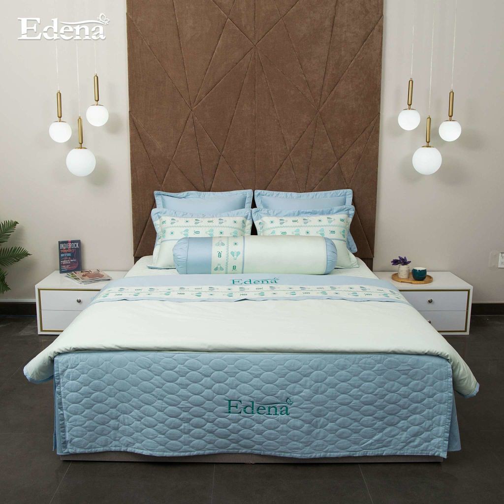 Bộ ga 5 món edena cotton đặc biệt 529