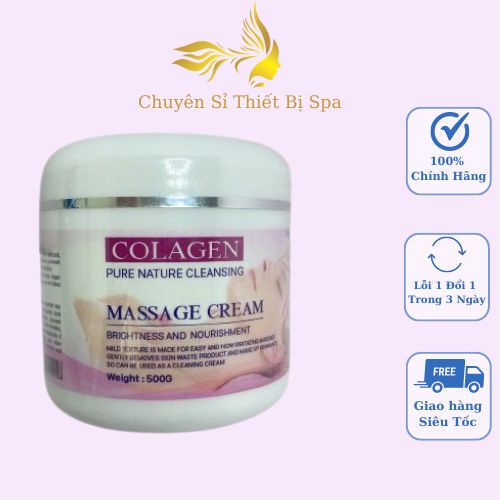 Kem massage collagen Hồng 500gram