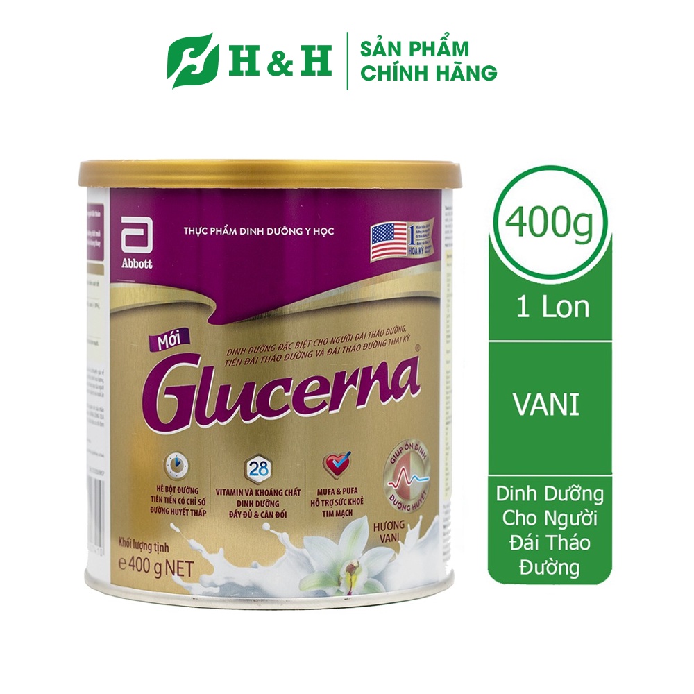 Sữa bột Glucerna - Dinh dưỡng cho người tiểu đường, đái tháo đường (400g)