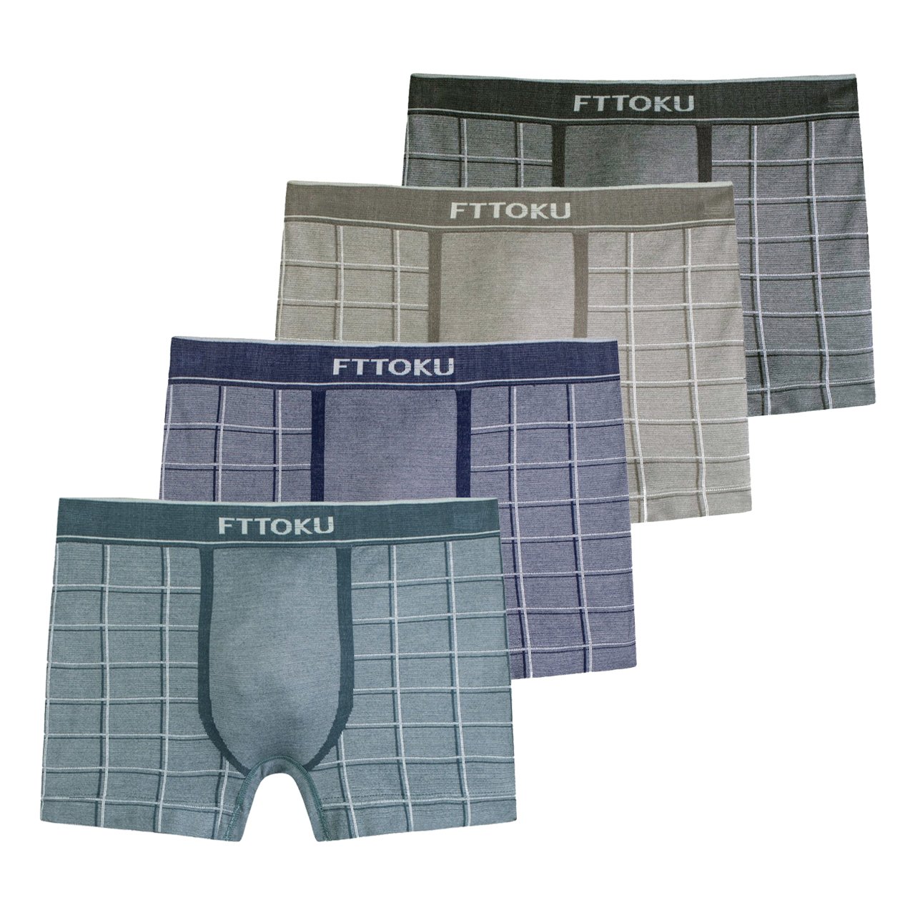 Combo 4 quần sịp nam boxer chất liệu vải Bamboo sợi tre thoáng mát, co giãn 4 chiều FTT OKU