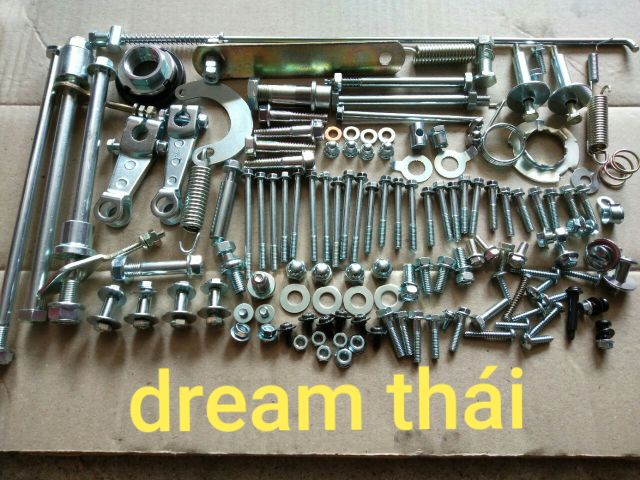 full bộ ốc cho dream THÁI 196 chi tiết