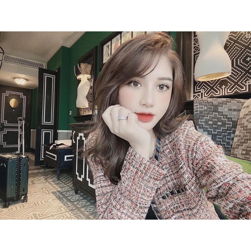 Áo dạ tweed dâu hồng Zara