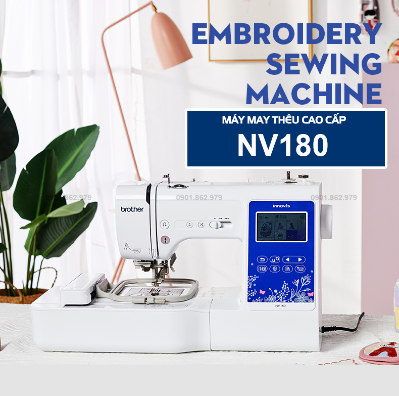 [Trả góp 0%]Máy May Và Thêu Vi Tính 2 trong 1 Đa Năng Brother NV180 (Hàng trưng bày)