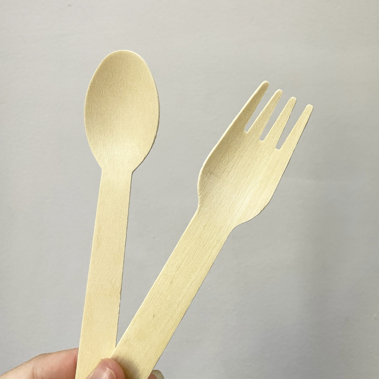 Combo muỗng + nĩa gỗ dùng 1 lần - 25 combo/túi