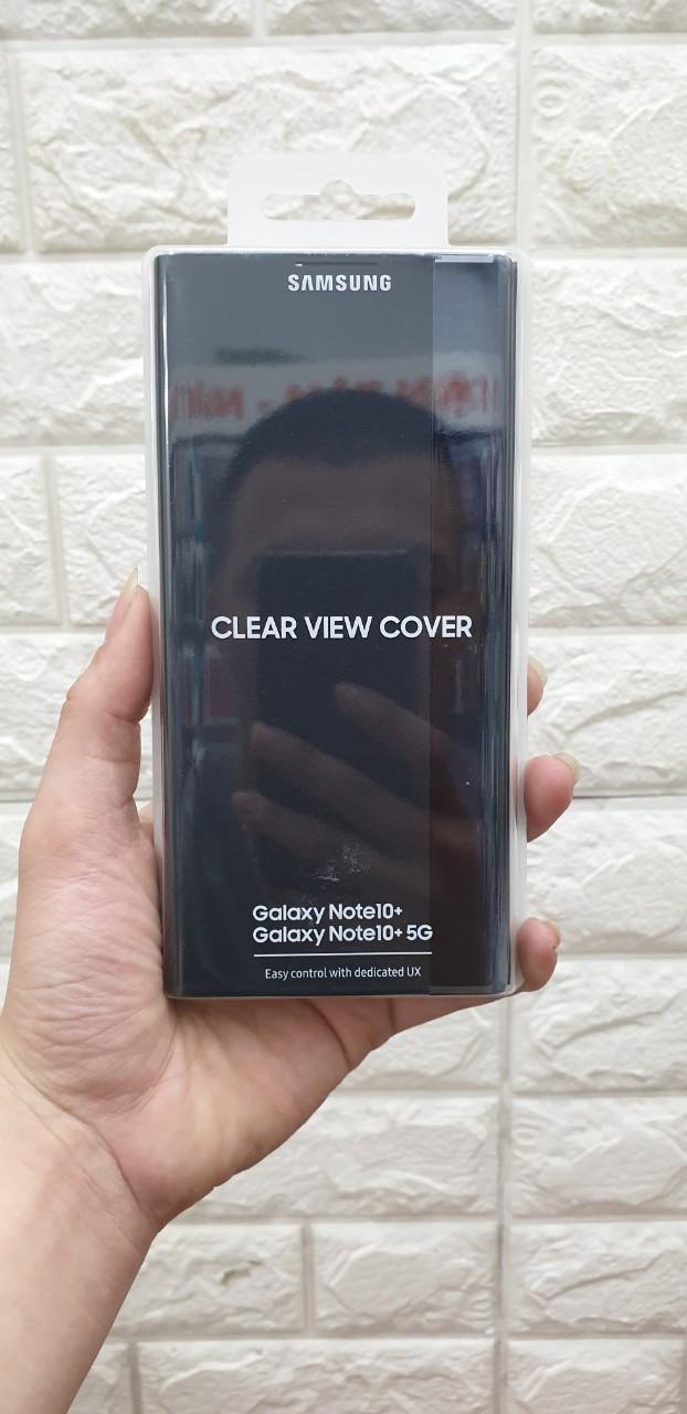 Bao Da Clear View Note 10 Plus Đen Fullbox