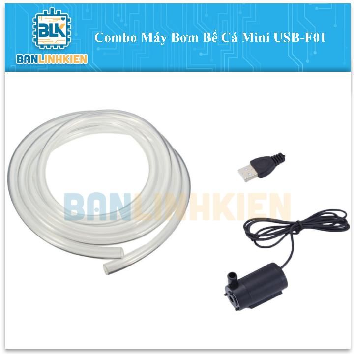 Combo máy bơm bể cá mini usb-f01