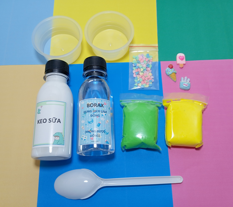Bộ kit slime bơ - dụng cụ làm slime bơ giá rẻ