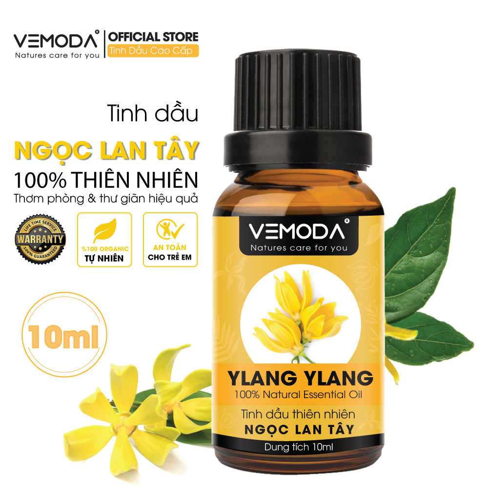 Tinh dầu Ngọc lan tây cao cấp 10ML | Ylang Ylang Essential Oil. Tinh dầu xông phòng. Tinh dầu thơm phòng mùi hương Ngọc Lang Tây giúp khử mùi, thanh lọc không khí, giảm căng thẳng, tạo cảm giác lãng mạn, ngọt ngào.