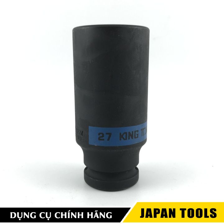 Đầu tuýp đen dài 27mm chuôi 1/2" kingtony 443527m | japan tools