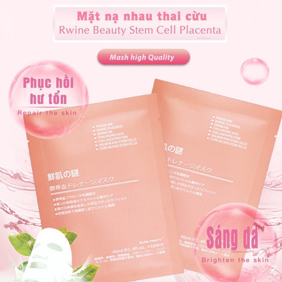 Mặt nạ đắp mặt cấp ẩm dưỡng trắng da nhau thai cừu nhật bản - bán lẻ từ 1 cái ❤❤❤❤❤❤