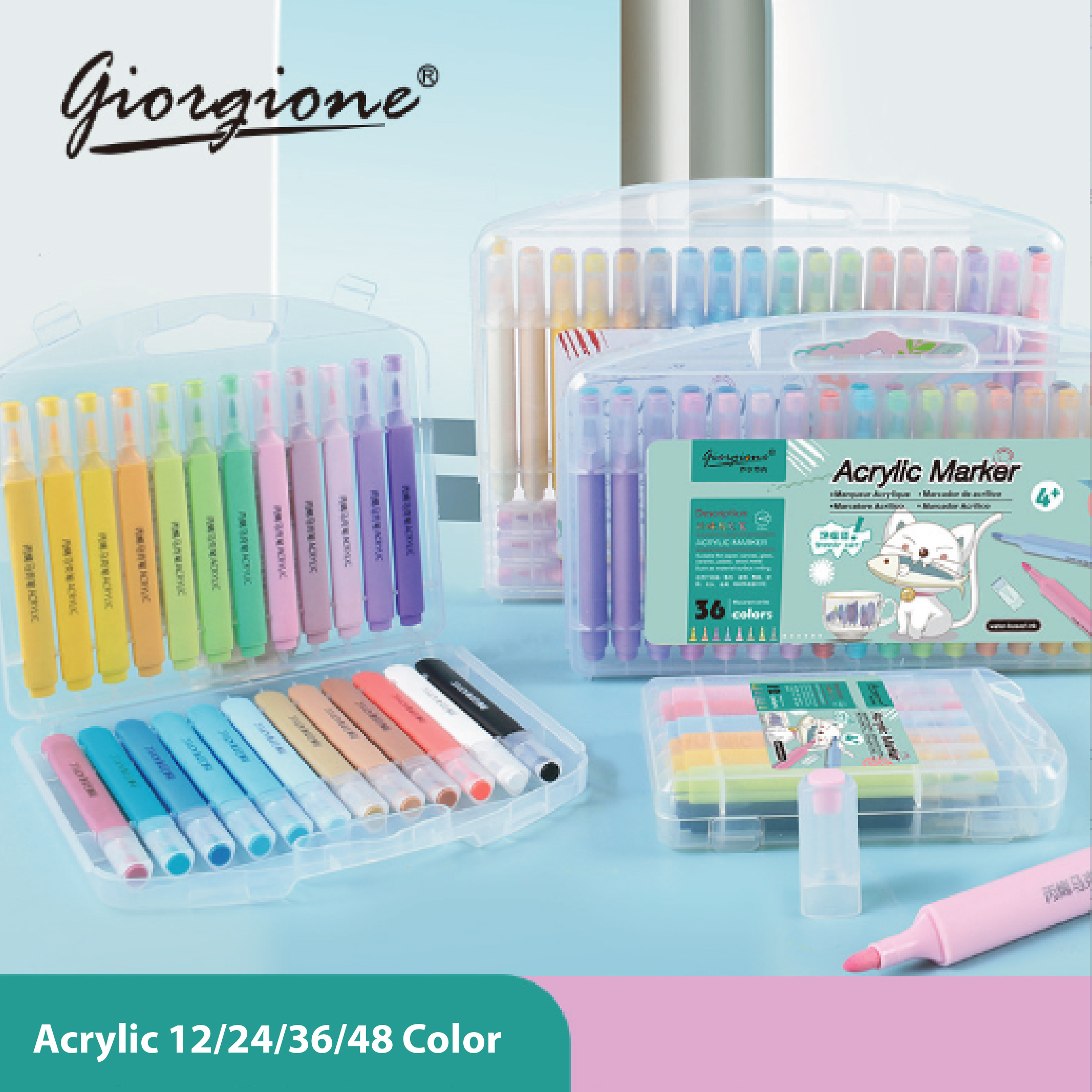 Bộ màu Acrylic Marker Giorgione 24/36 màu