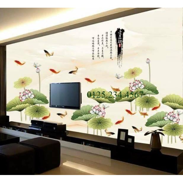 Decal dán tường Cửu Ngư