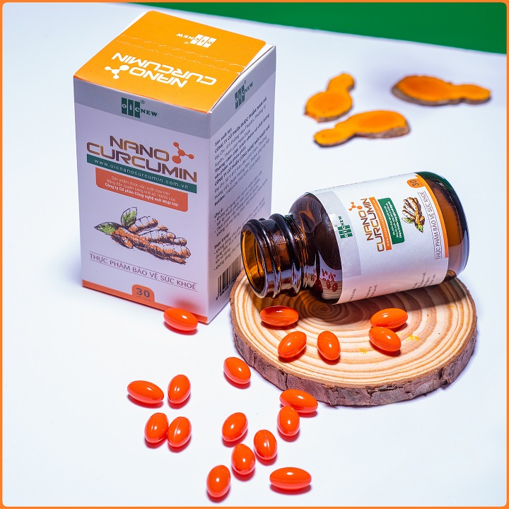 Viên nang Nano Curcumin OIC (30 viên) hỗ trợ điều trị viêm loét dạ dày, viêm loét hành tá tràng, trào ngược