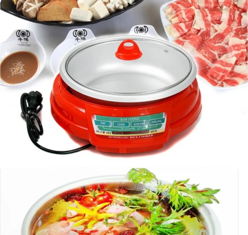 Mua nồi lẩu điện giá tốt, chính hãng,nồi nấu điện đa năng, nồi lẩu siêu tốc, nồi lẩu nắp kiếng dung tích nồi: 3.5 lít số người ăn: 4 - 6 người.