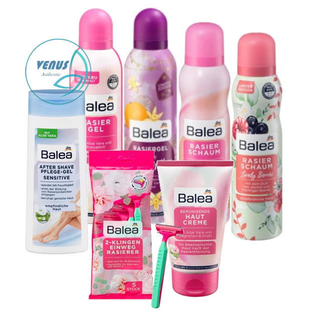 Bọt cạo lông dao cạo và kem dưỡng sau wax cạo lông Balea Đức toàn thân và bikini 150ml & 200ml (Mẫu mới)