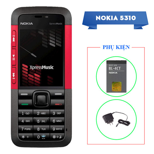 [HÀNG CHÍNH HÃNG - BẢO HÀNH 1 NĂM] Điện thoại Nokia 5310 nhỏ gọn, mỏng nhẹ, nghe gọi to rõ, giá tốt (TẶNG KÈM PIN SẠC)