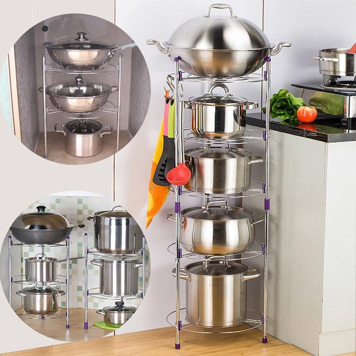 GIÁ ĐỂ XOONG NỒI ĐỒ DÙNG NHÀ BẾP INOC CAO CẤP