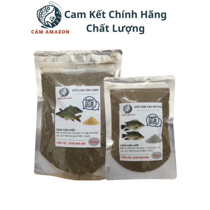 Mồi câu cá - cám câu cá amazon chuyên câu cá chép cá rô phi cá tra cá da trơn siêu nhạy