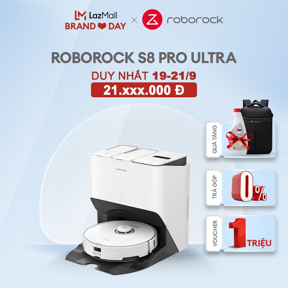 Robot hút bụi lau nhà Roborock S8 Pro Ultra Phiên bản Quốc Tế Bảo hành 24 tháng