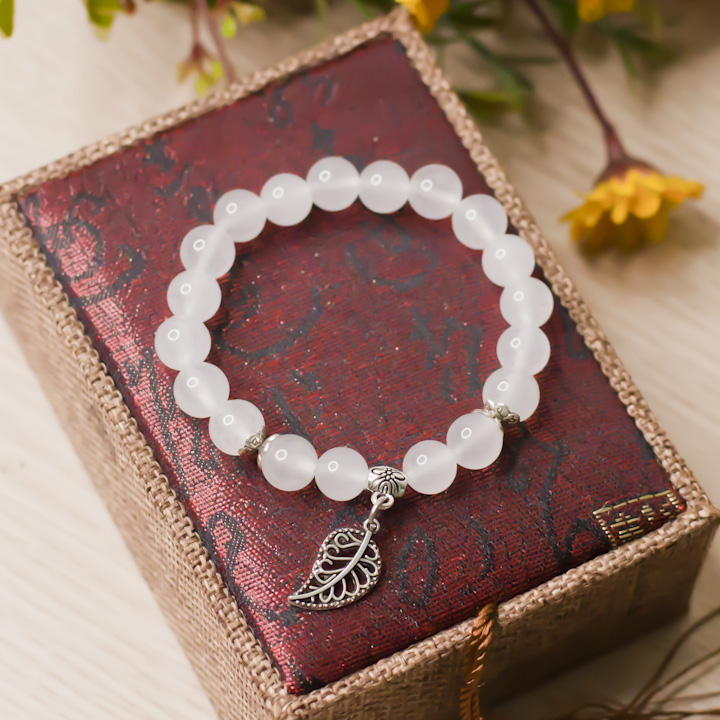 Vòng Đeo Tay Nữ ATUNI Vòng Phong Thủy Đá Mã Não Chất Đẹp Dây Xâu Bền Chắc Đem Lại May Mắn,Tài Lộc Cho Gia Chủ Hạt Vòng 8 mm V274