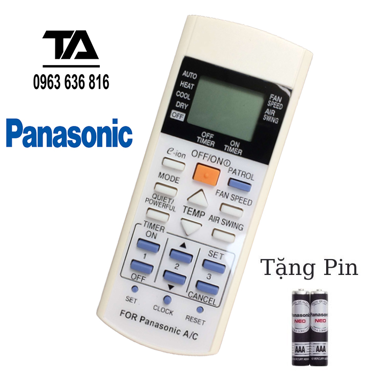 Remote máy lạnh panasonic e-ion a75c3298 ✔ điều khiển điều hòa panasonic e-ion a75c3298