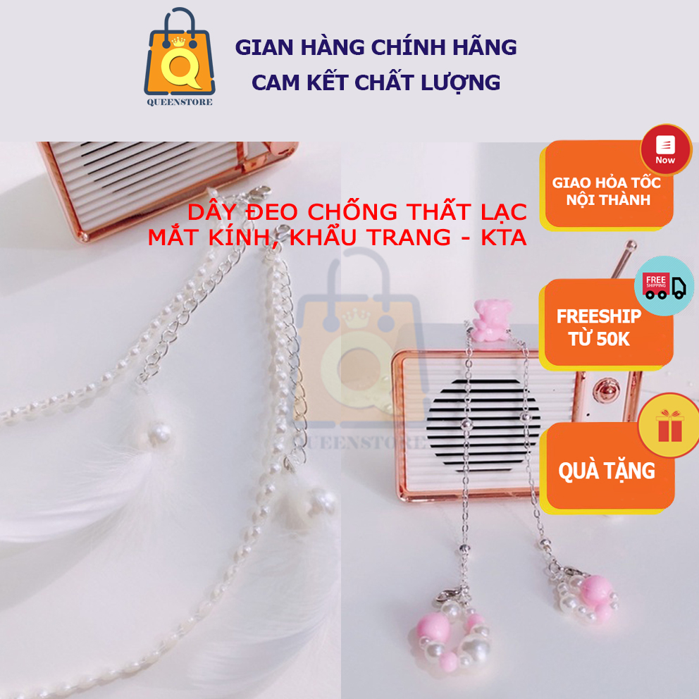 Dây đeo mắt kính, khẩu trang chống rơi chống thất lạc trang sức xinh xắn phong cách hàn quốc cao cấp kta - queenstore