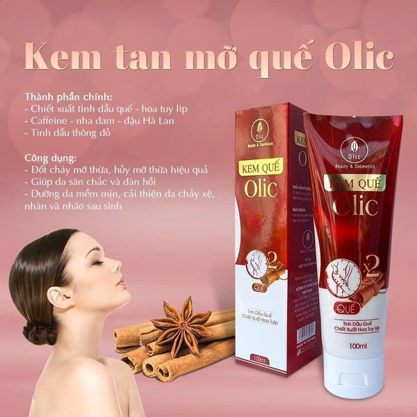 Kem tan mỡ olic - đánh tan mỡ thừa bụng, mông, đùi, cánh tay 100ml