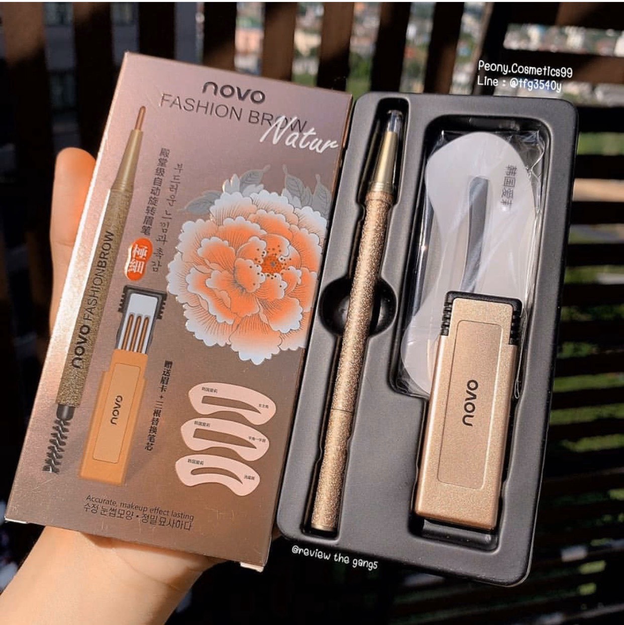 BỘ CHÌ KẺ CHÂN MÀY NOVO FASHION BROW- TẶNG 3 KHUÔN VẼ CHÂN MÀY VÀ 3 RUỘT CHÌ THAY THẾ