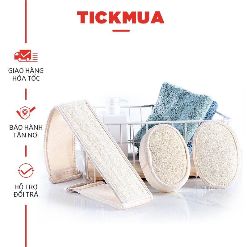 Khăn tắm xơ mướp chà lưng - freeship - tickmua - gd152