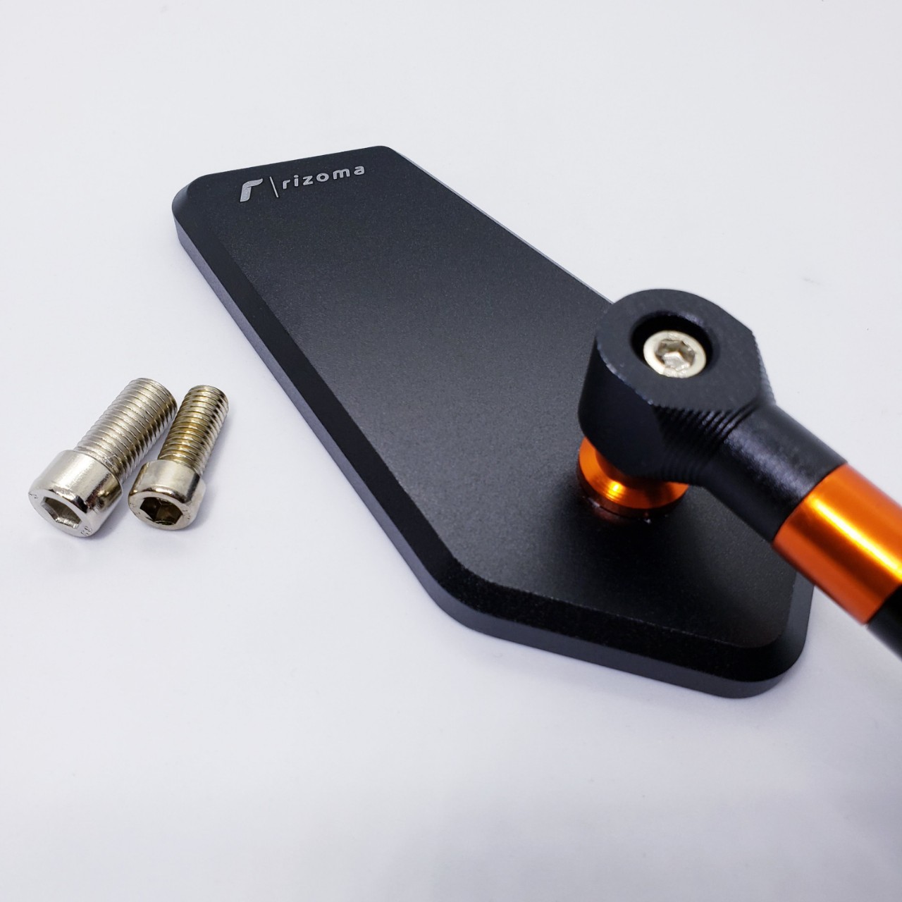 Gương chiếu hậu RIZOMA 5 cạnh xe máy, 1 kính iphone xéo bên trái cao cấp dùng cho xe máy, màu đen, XEHAY 68