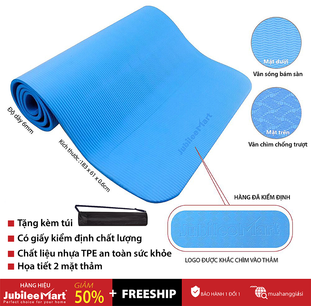 [GIAO HÀNG NHANH MÙA DỊCH] [TẶNG KÈM TÚI] Thảm yoga chống trượt, Thảm tập thể dục, Thảm tập gym tại nhà, Thảm tập yoga giá rẻ, Thảm tập yoga 8mm, Thảm yoga cao cấp, Thảm tap yoga 2 lớp kèm túi - BẢO HÀNH 1 ĐỔI 1 NẾU LỖI