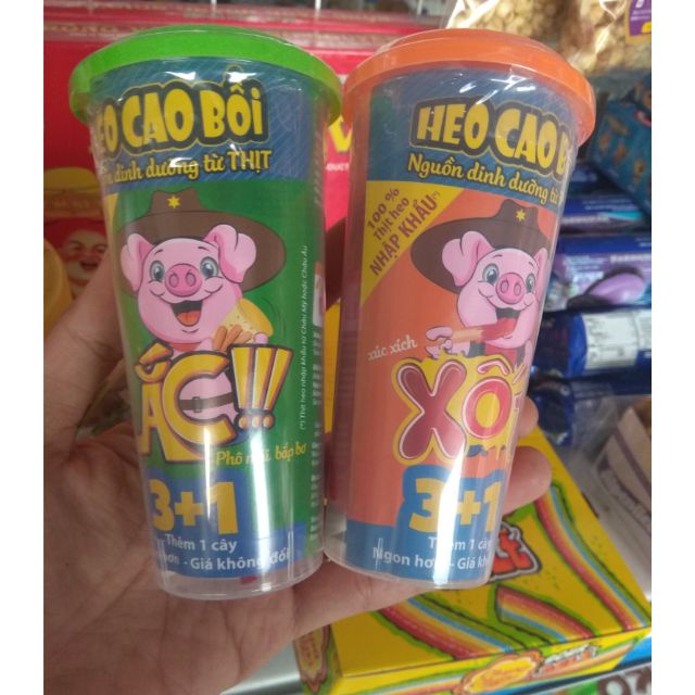 Xúc xích Heo Cao Bồi 4 màu 60g xúc xích lắc