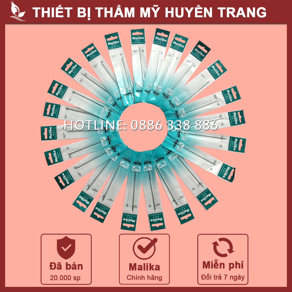 Que lấy mụn 2 đầu malika loại 1 - thẩm mỹ huyền trang nanocee