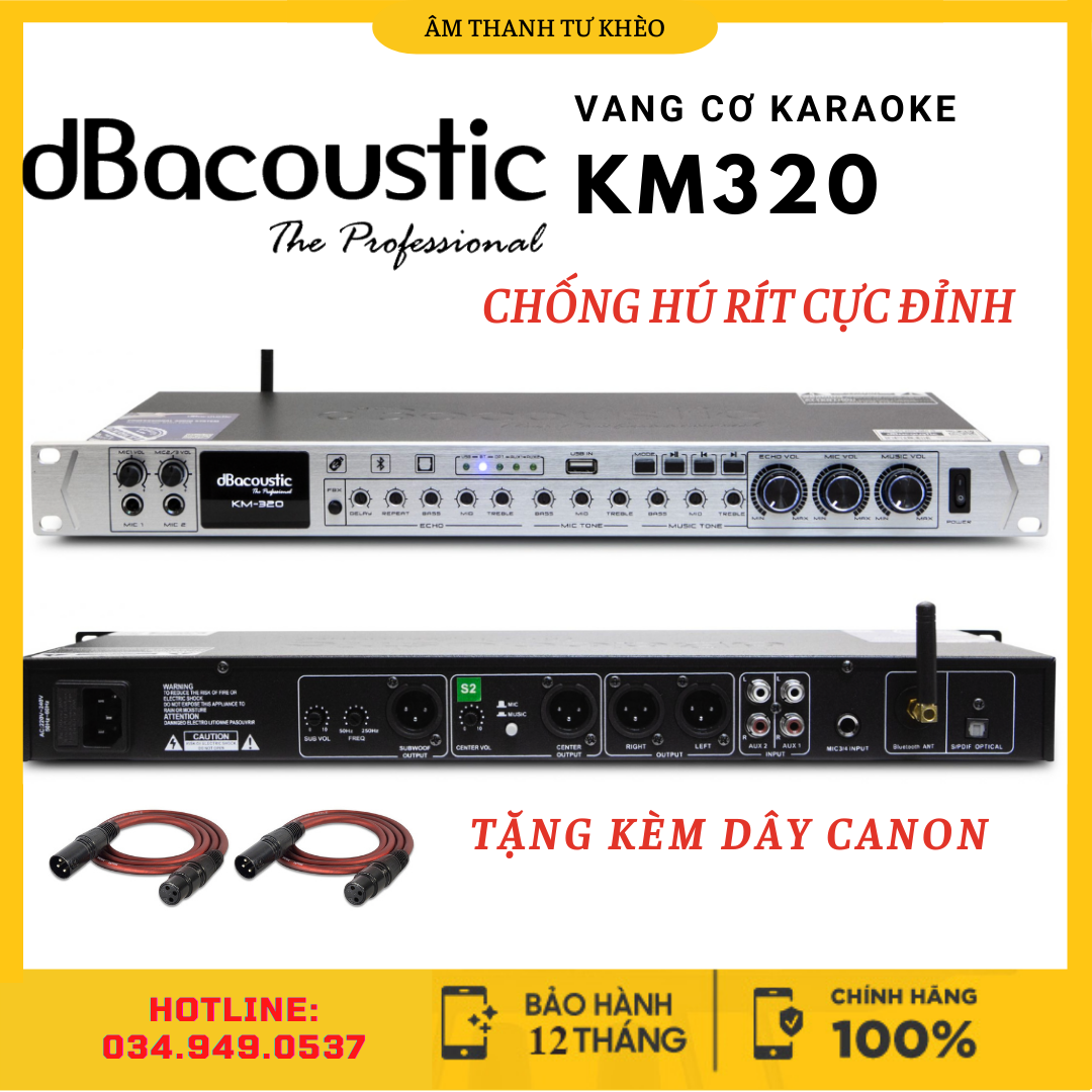 Vang Cơ dBacoustic KM320, Vang Cơ Karaoke Giá Rẻ, Chống Hú Micro