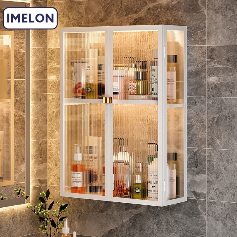 IMELON quả tặng miễn phí TOÀN CỬA HÀNG kệ đựng đồ đa năng Kệ lưu trữ phòng tắm, tủ lưu trữ mỹ phẩm nhà vệ sinh, treo tường không đục lỗ, chậu rửa mặt và kệ lưu trữ hàng đầu nhà vệ sinh