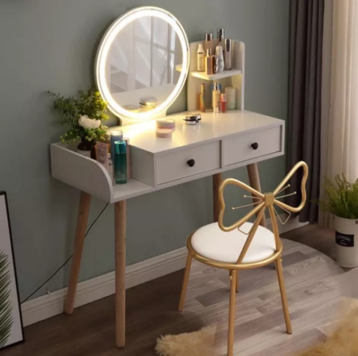 Bàn trang điểm HDFURNITURE A87 rẻ đẹp phong cách đã có gương thường
