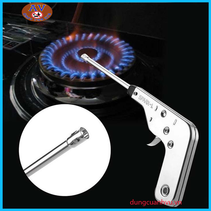 Súng mồi lửa bếp gas MADE IN JANPAN SPARK-L INOX - Súng mồi lửa bếp gas 27Cm