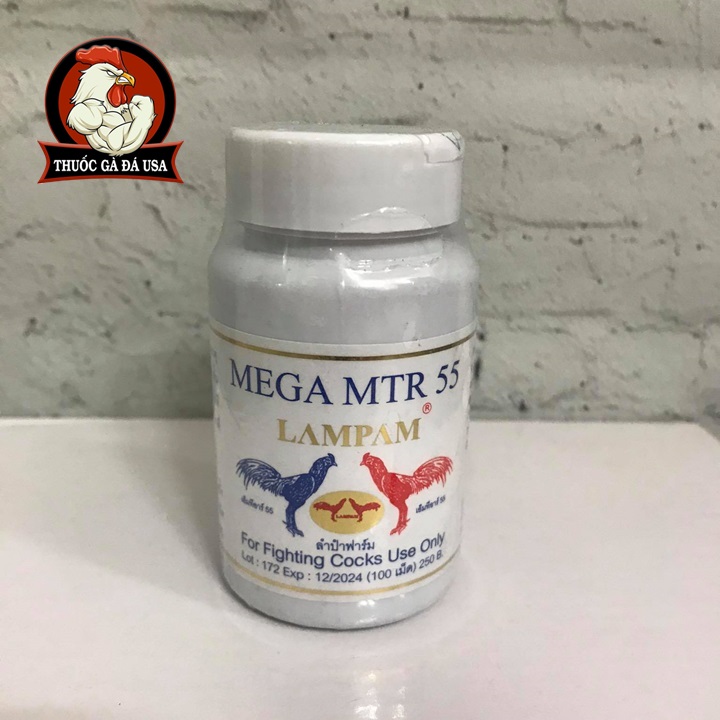 Mega mtr 55 cho gà đá - hộp x 100 viên