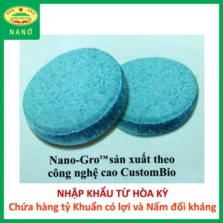 Viên nén trichoderma NANO gro. Chế phẩm vi sinh Nấm Đối Kháng Cực Mạnh. Ủ phân rác bã hữu cơ hoai mục. Hàng tỷ bào tử vi nấm hữu hiệu. Ngăn chặn Vàng Lá Thối Rễ. Nhập khẩu từ Hoa Kỳ