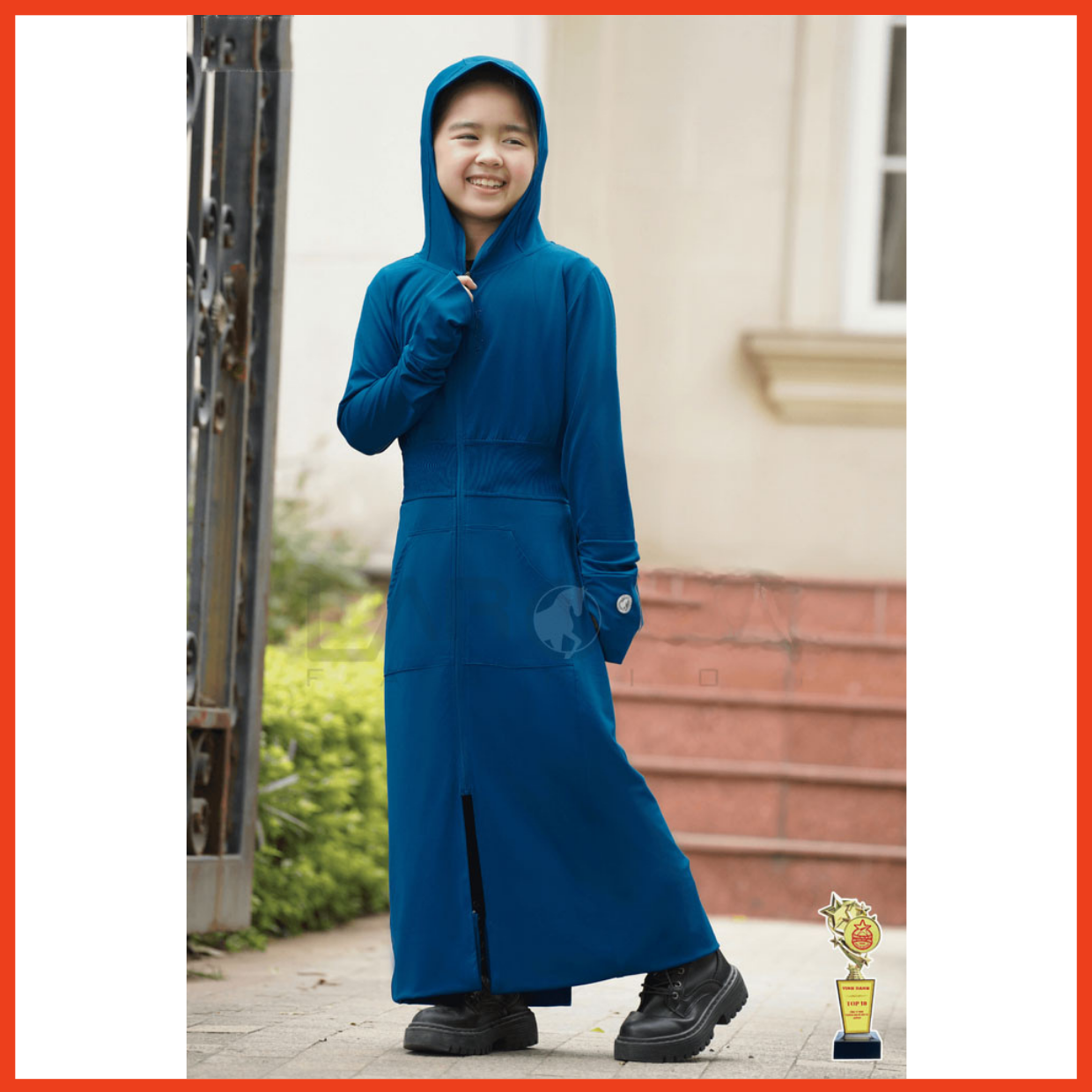 Áo Chống Nắng Toàn Thân Cho Bé Gái MAMA & KIDS Dáng Dài Vải kim cương Mềm Mịn chống tia UV cho bé từ 10 đến 40kg Đủ 4 màu
