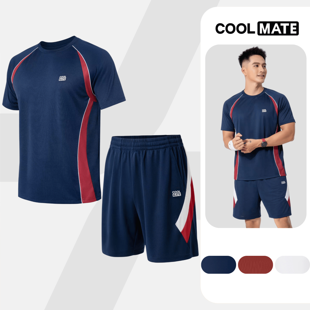 [TẶNG QUÀ ĐƠN TỪ 299K]Set đồ thể thao, Pickleball Promax Áo thun Flexline Active và Quần thoáng khí thấm hút tốt Coolmate