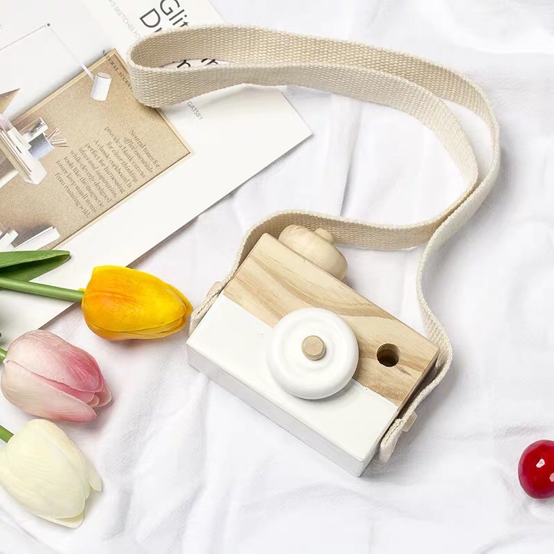 Máy ảnh gỗ CỰC XINH dùng làm Phụ kiện chụp ảnh, máy ảnh đồ chơi cho bé, máy ảnh mini chụp ảnh quần áo trẻ em