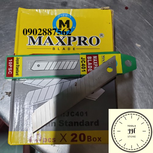 10 lưỡi dao rọc giấy maxpro hàng công ty