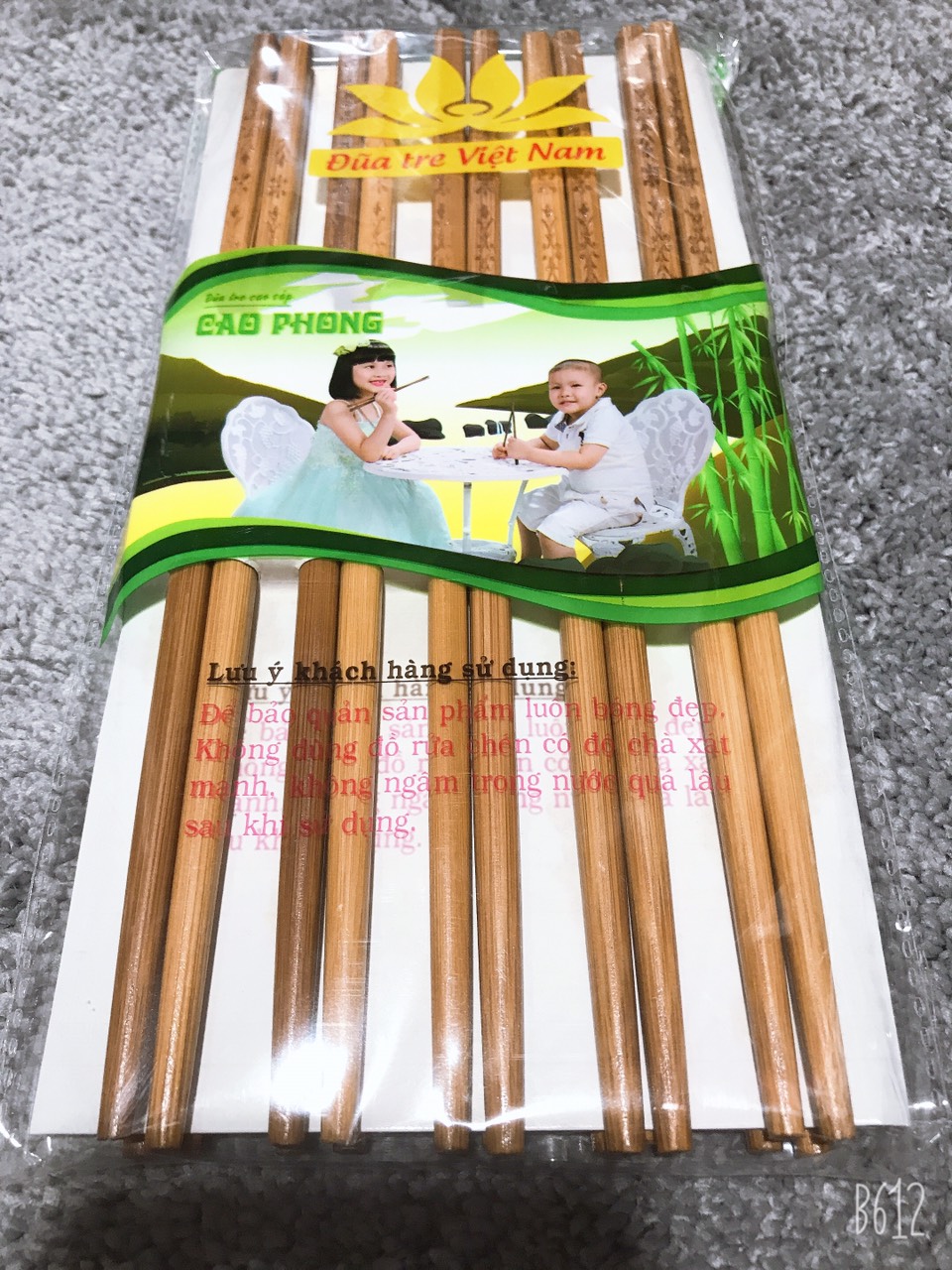 Bộ 10 đôi đũa gỗ màu be có thể tái sử dụng cao cấp đt01 - gia dụng bếp