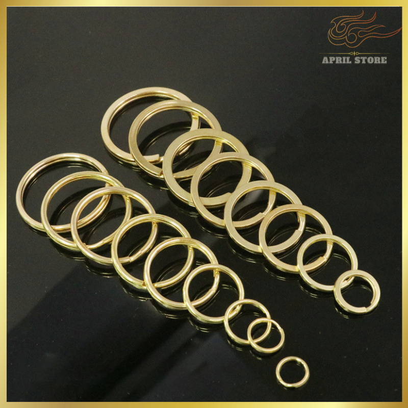 Combo 5 Khoen Móc Khóa 2 Loại-Đồng Nguyên Chất-Ring Phụ Kiện EDC